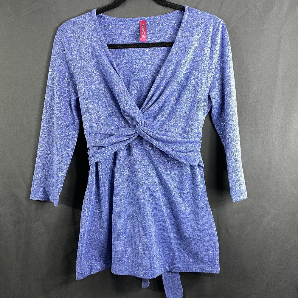 Gitano Blue sparkly Size Small tieback empire waist top
